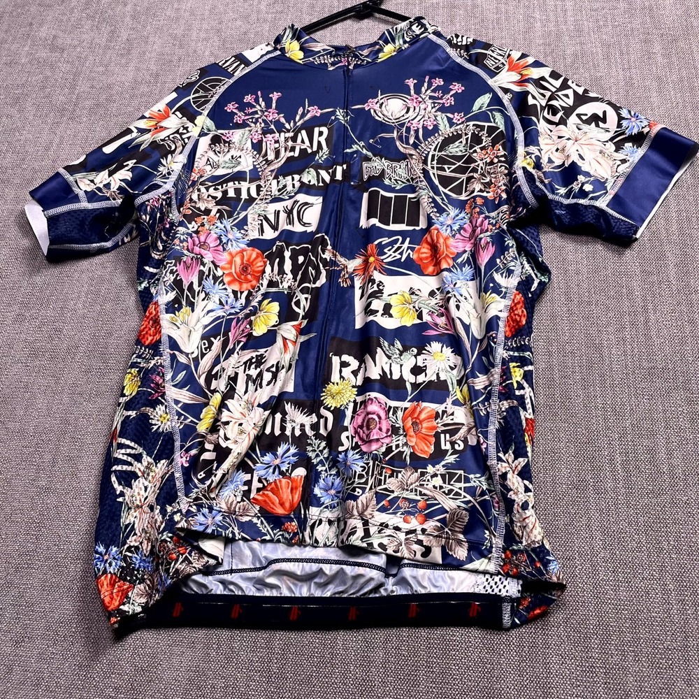 Hincapie Sportswear Cycling Jersey Women XL Multicolor Floral Stretch Athleisure